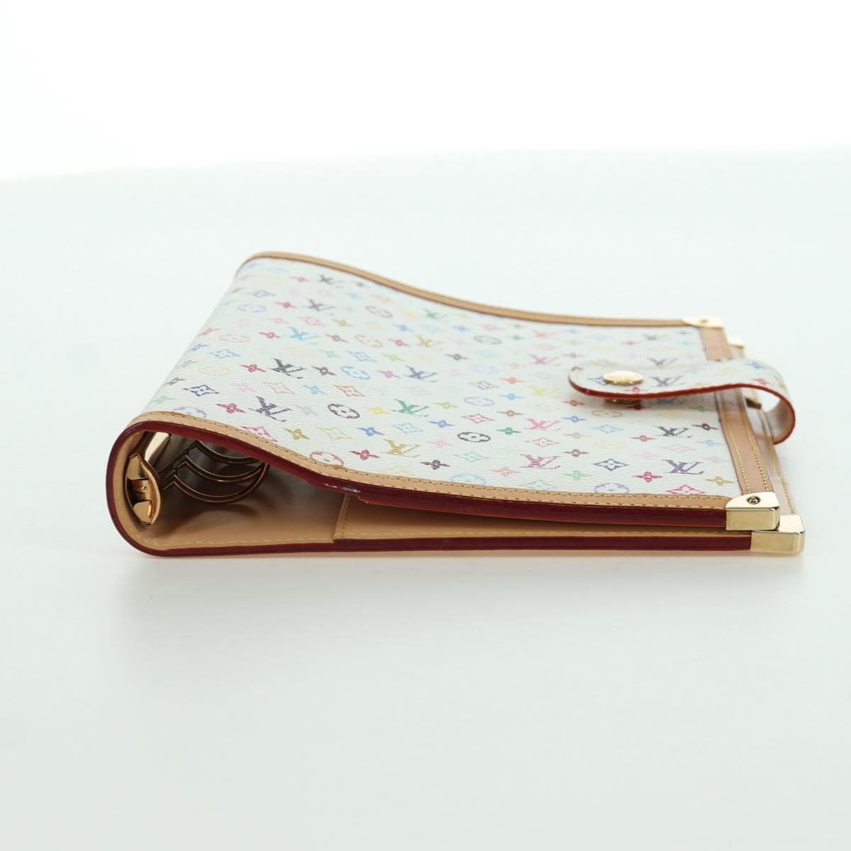 LOUIS VUITTON Multicolor Agenda GM Day Planner Cover White R20894 Auth gh2015SAV