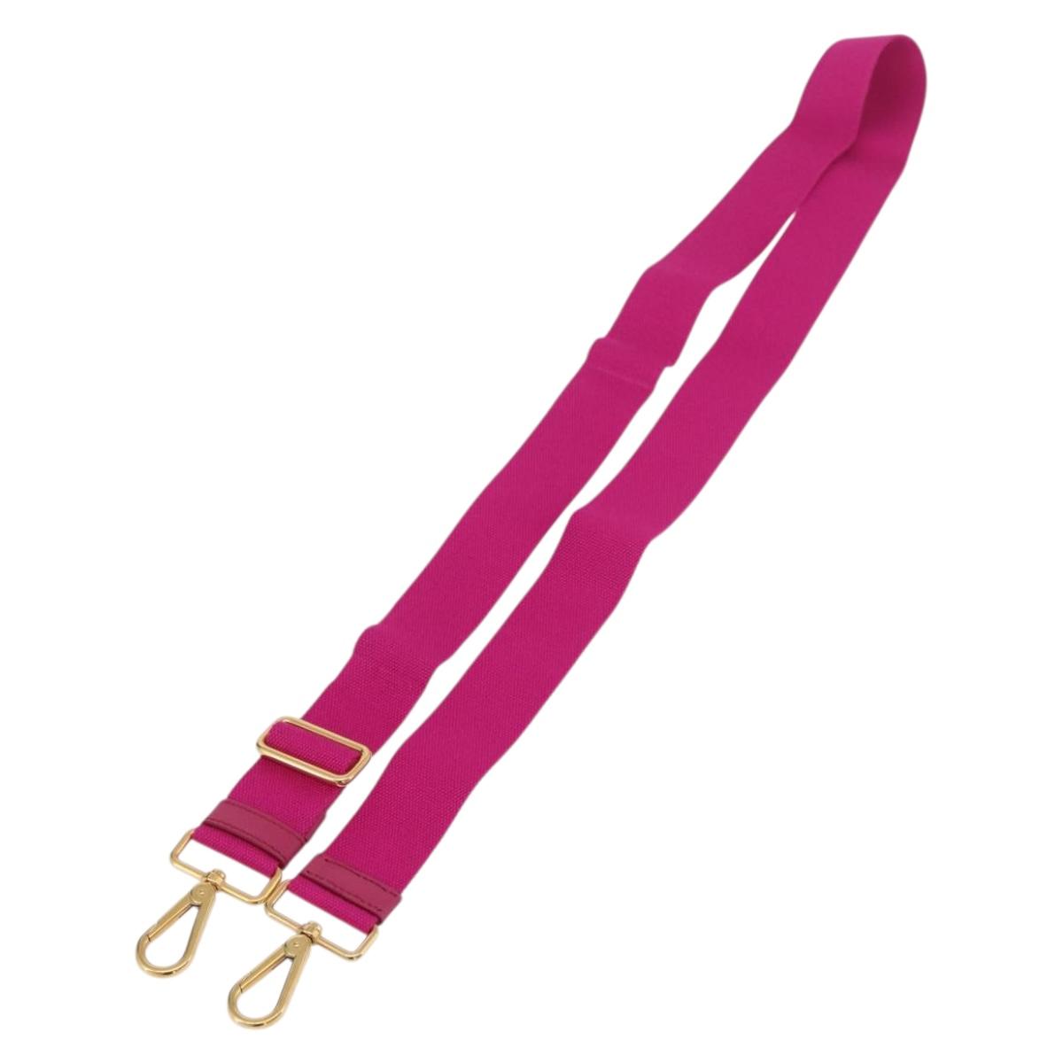 PRADA Adjustable Shoulder Strap Canvas 26.8""-50"" Pink Gold Auth gh2036