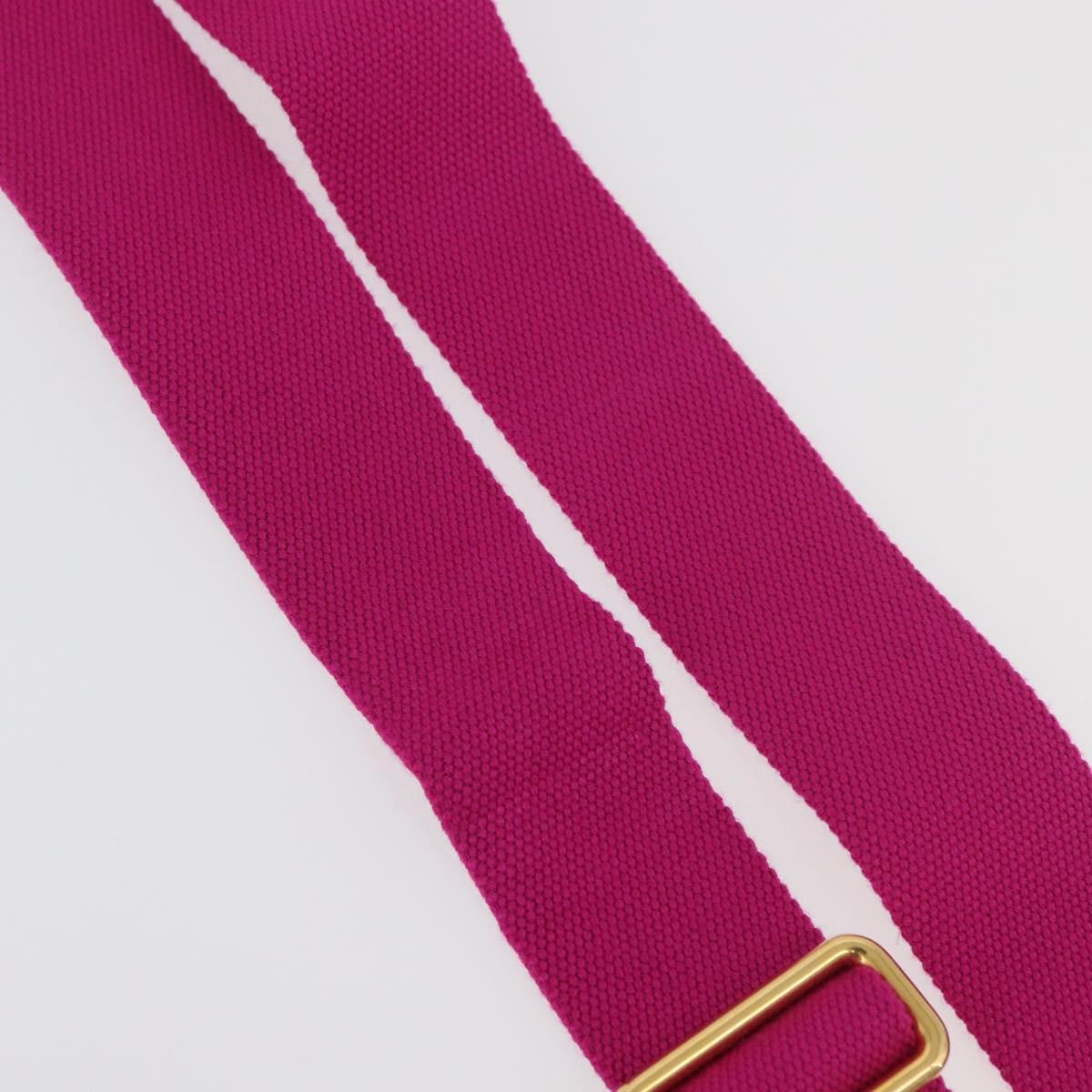PRADA Adjustable Shoulder Strap Canvas 26.8""-50"" Pink Gold Auth gh2036