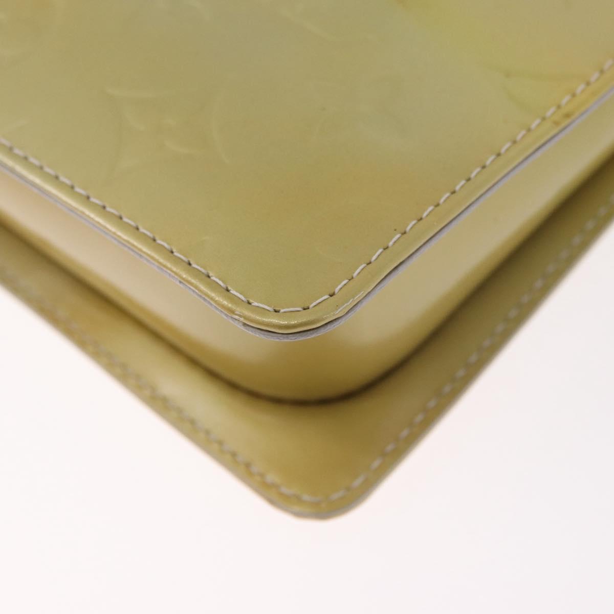 LOUIS VUITTON Monogram Vernis Motto Accessory Pouch Gris M91030 LV Auth gh2037