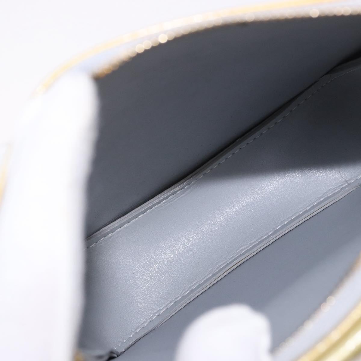 LOUIS VUITTON Monogram Vernis Motto Accessory Pouch Gris M91030 LV Auth gh2037