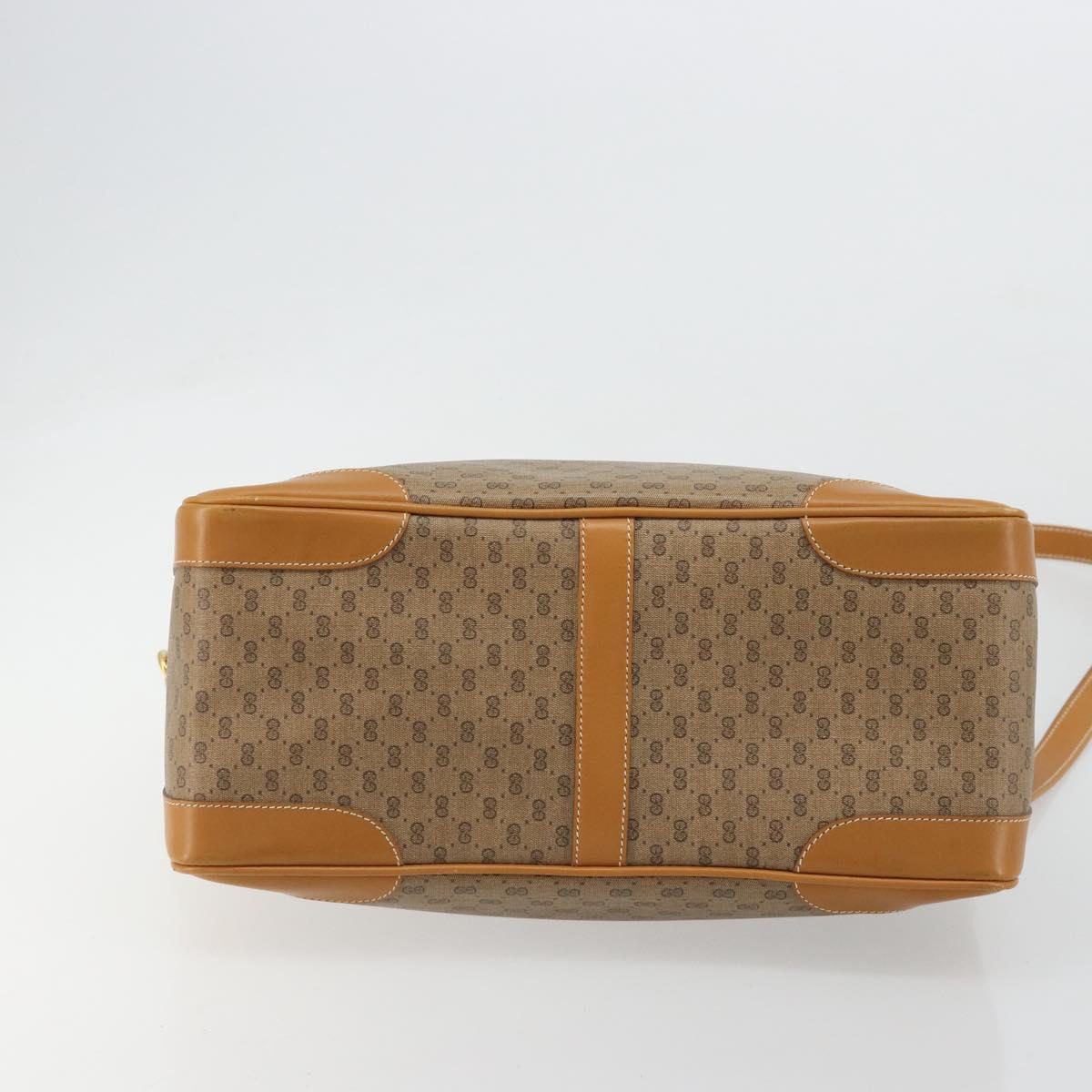 GUCCI Micro GG Supreme Hand Bag PVC Beige Gold 002 104 0033 Auth gh2038