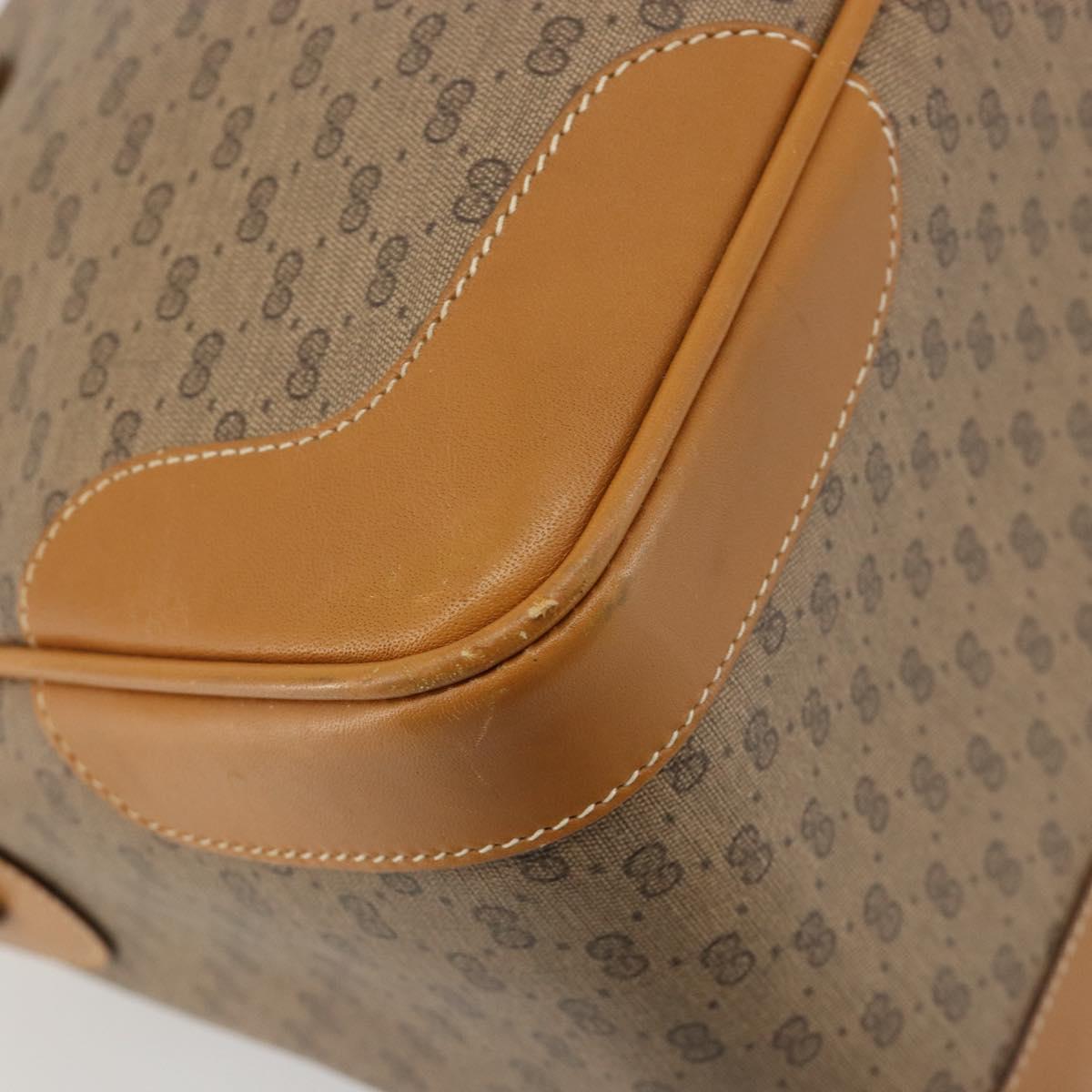 GUCCI Micro GG Supreme Hand Bag PVC Beige Gold 002 104 0033 Auth gh2038