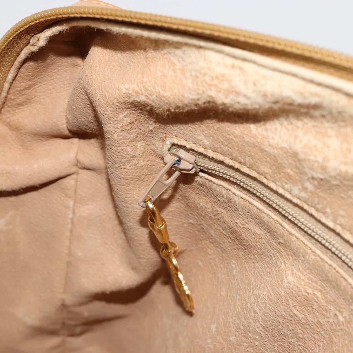 GUCCI Micro GG Supreme Hand Bag PVC Beige Gold 002 104 0033 Auth gh2038