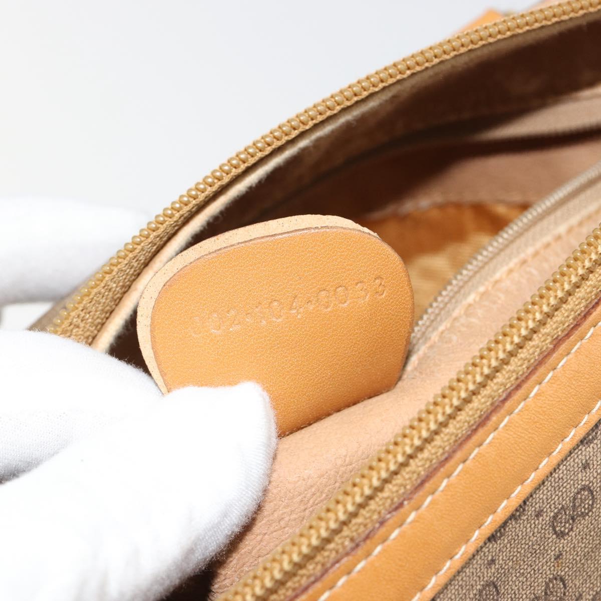 GUCCI Micro GG Supreme Hand Bag PVC Beige Gold 002 104 0033 Auth gh2038