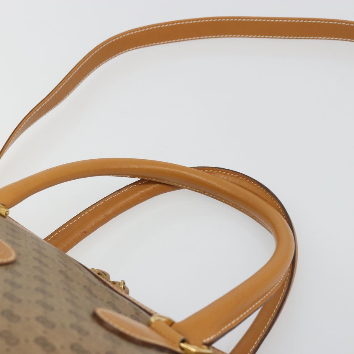GUCCI Micro GG Supreme Hand Bag PVC Beige Gold 002 104 0033 Auth gh2038