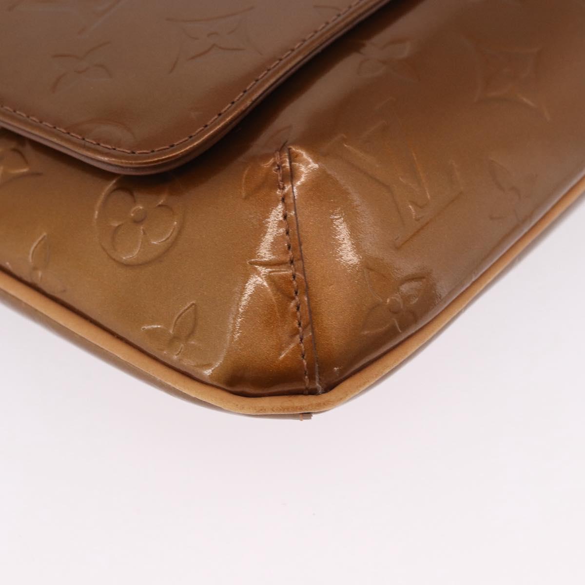 LOUIS VUITTON Monogram Vernis Thompson Street Bag Bronze M91124 LV Auth gh2039