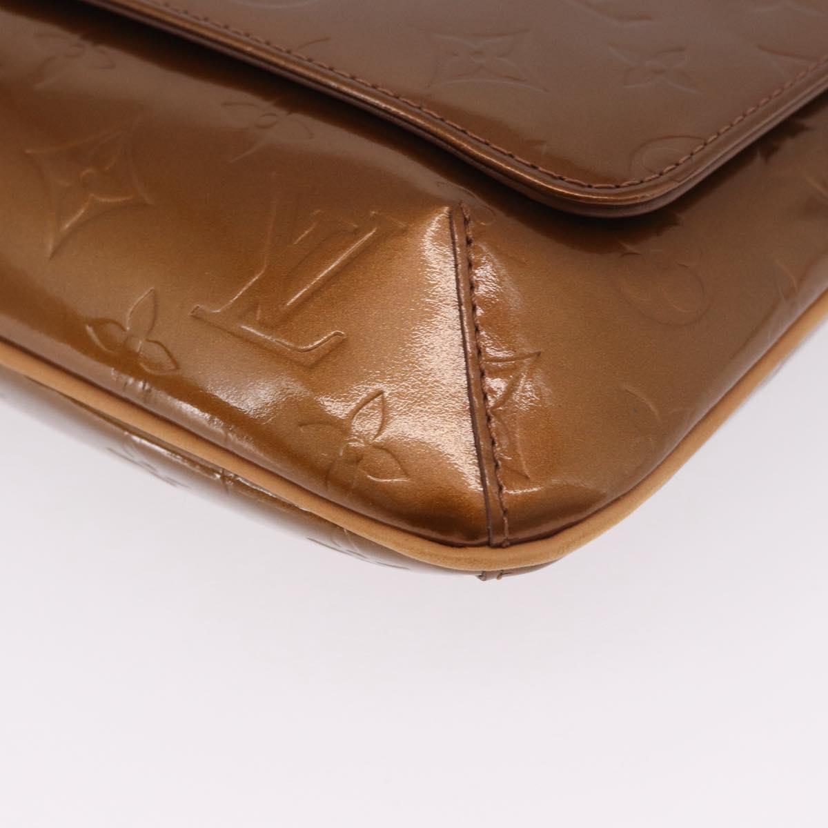 LOUIS VUITTON Monogram Vernis Thompson Street Bag Bronze M91124 LV Auth gh2039