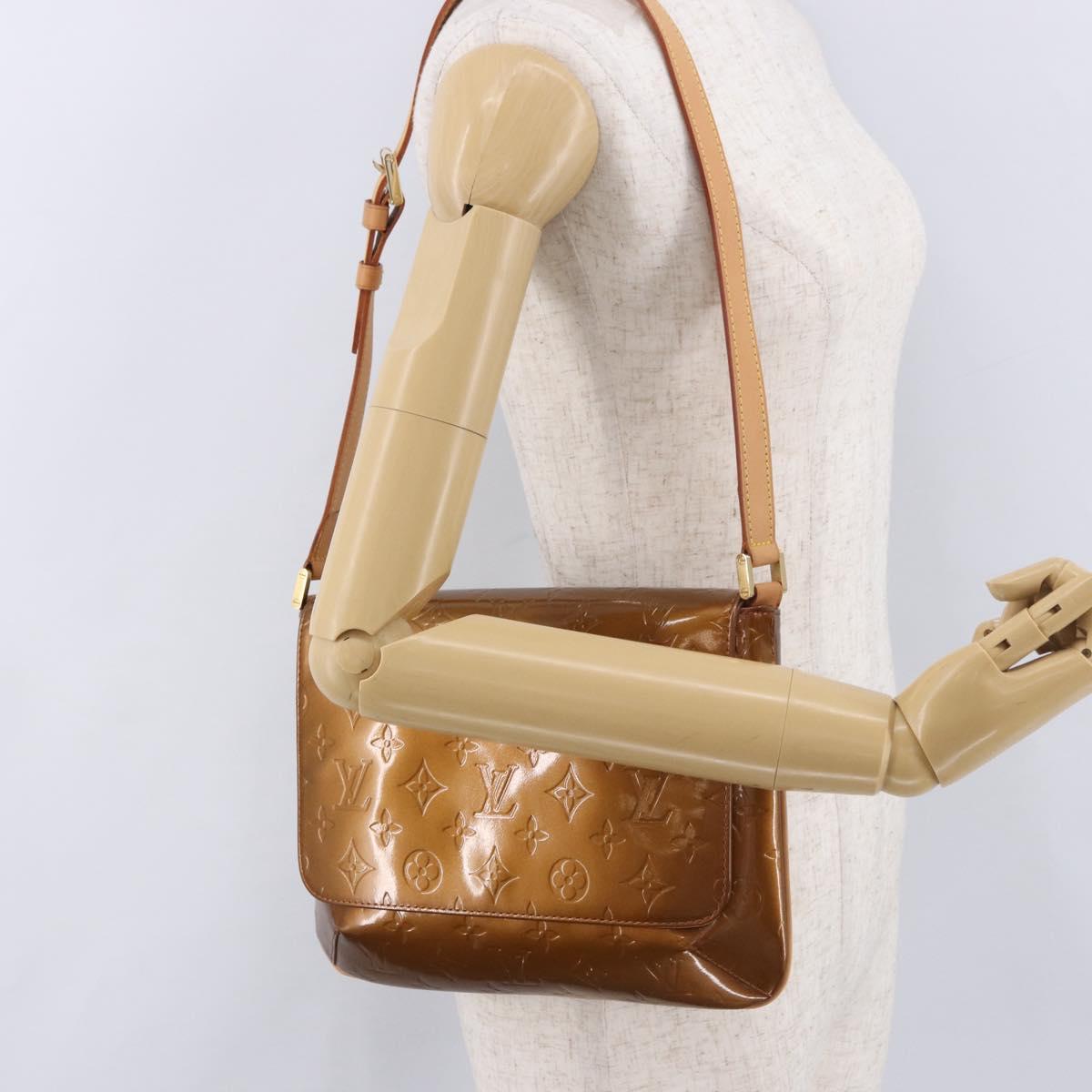 LOUIS VUITTON Monogram Vernis Thompson Street Bag Bronze M91124 LV Auth gh2039