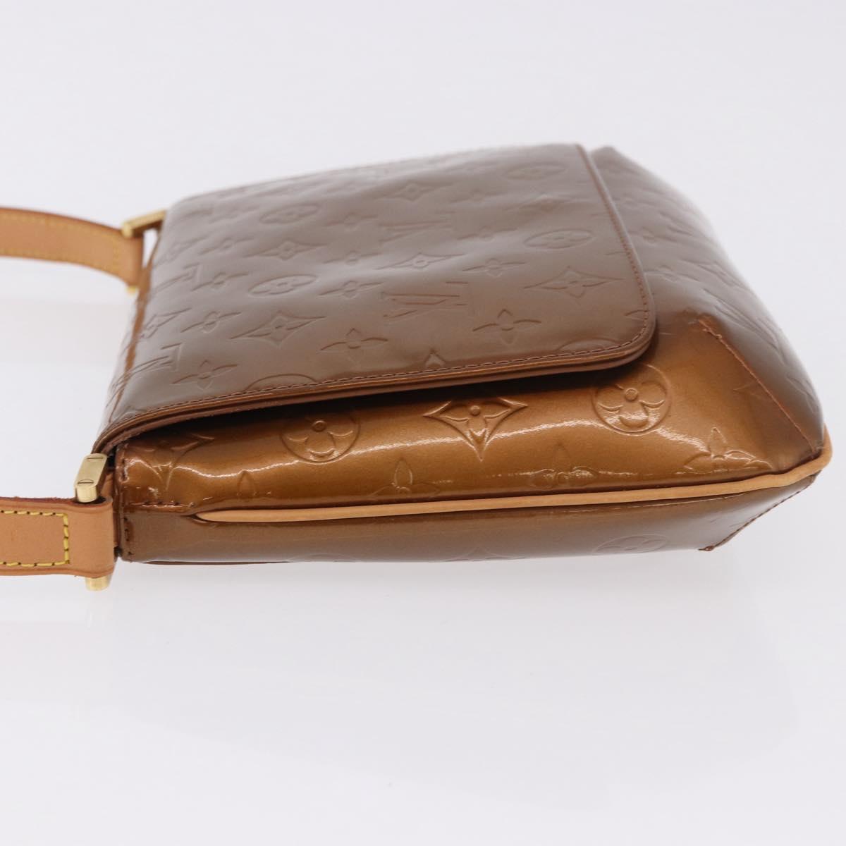 LOUIS VUITTON Monogram Vernis Thompson Street Bag Bronze M91124 LV Auth gh2039