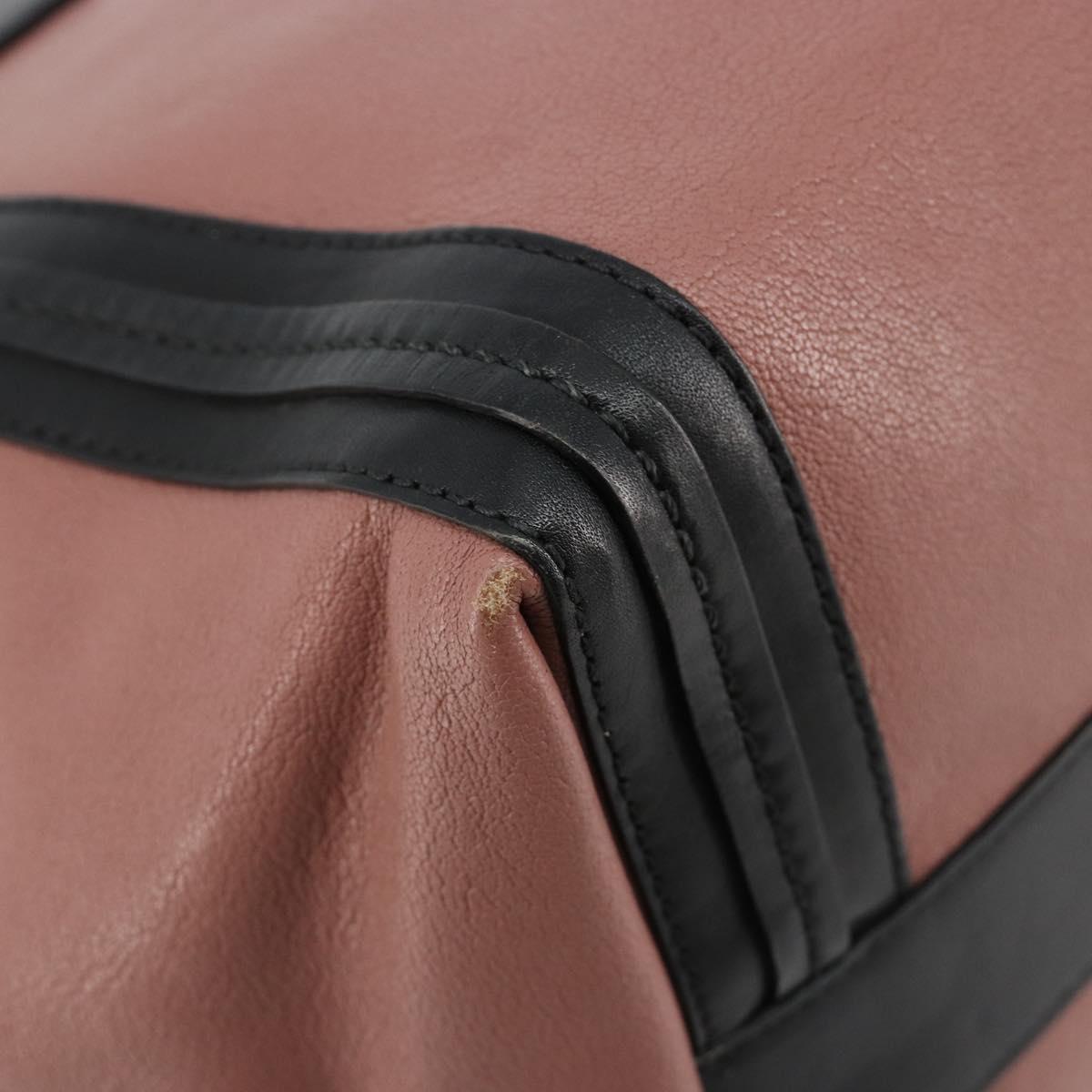 Chloe Alice Hand Bag Leather Pink Gold Auth gh2042