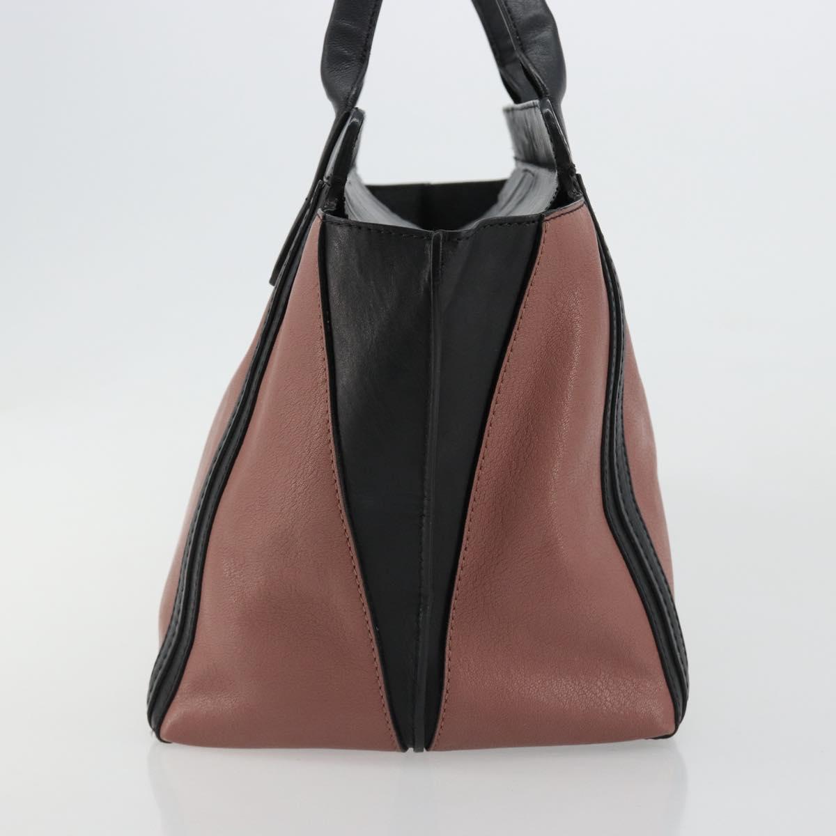 Chloe Alice Hand Bag Leather Pink Gold Auth gh2042