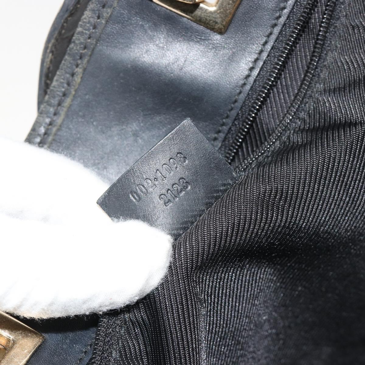 GUCCI GG Canvas Tote Bag Navy Gold 002 1098 Auth gh2060