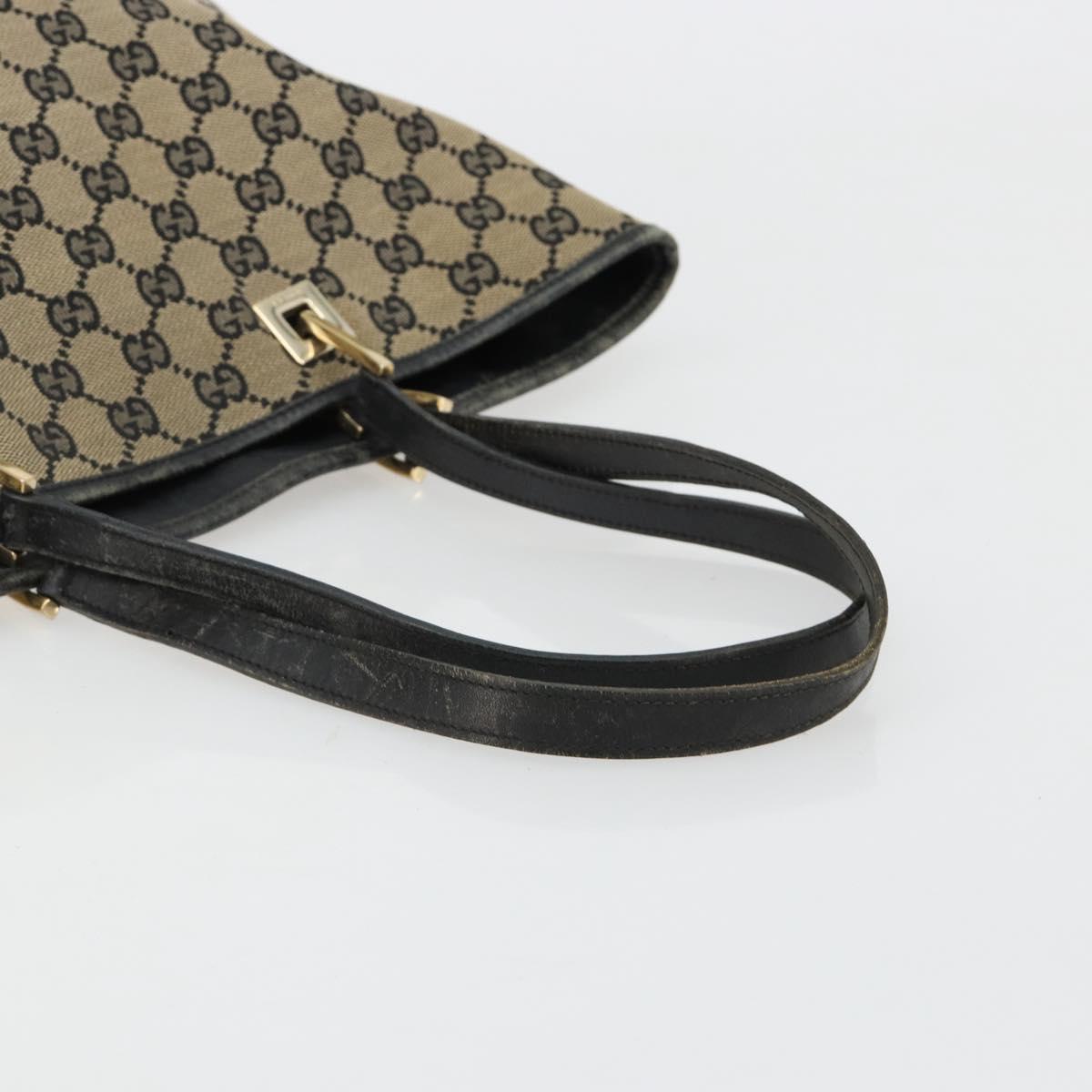 GUCCI GG Canvas Tote Bag Navy Gold 002 1098 Auth gh2060