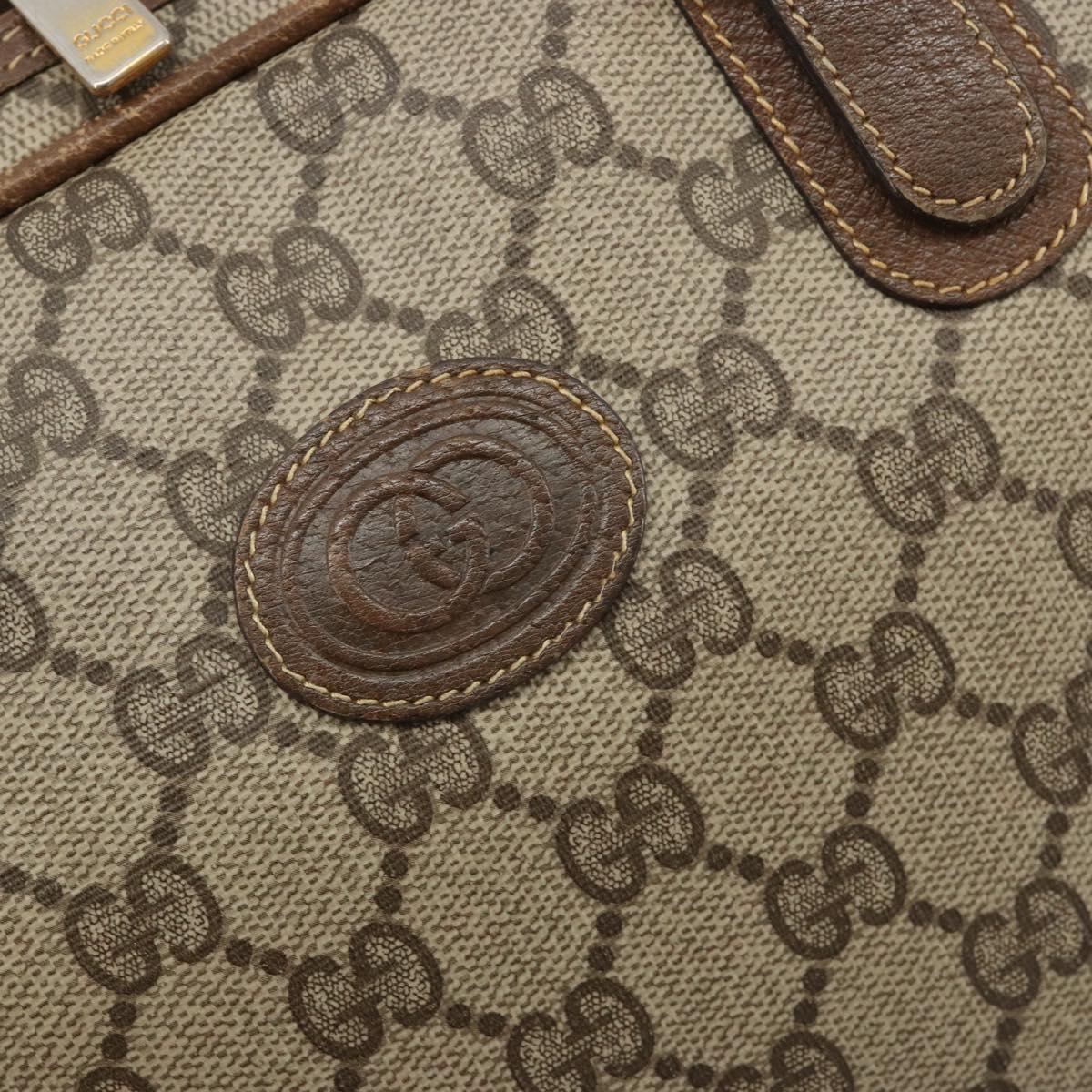 GUCCI GG Supreme Hand Bag PVC Beige Gold 000 39 0030 Auth gh2061