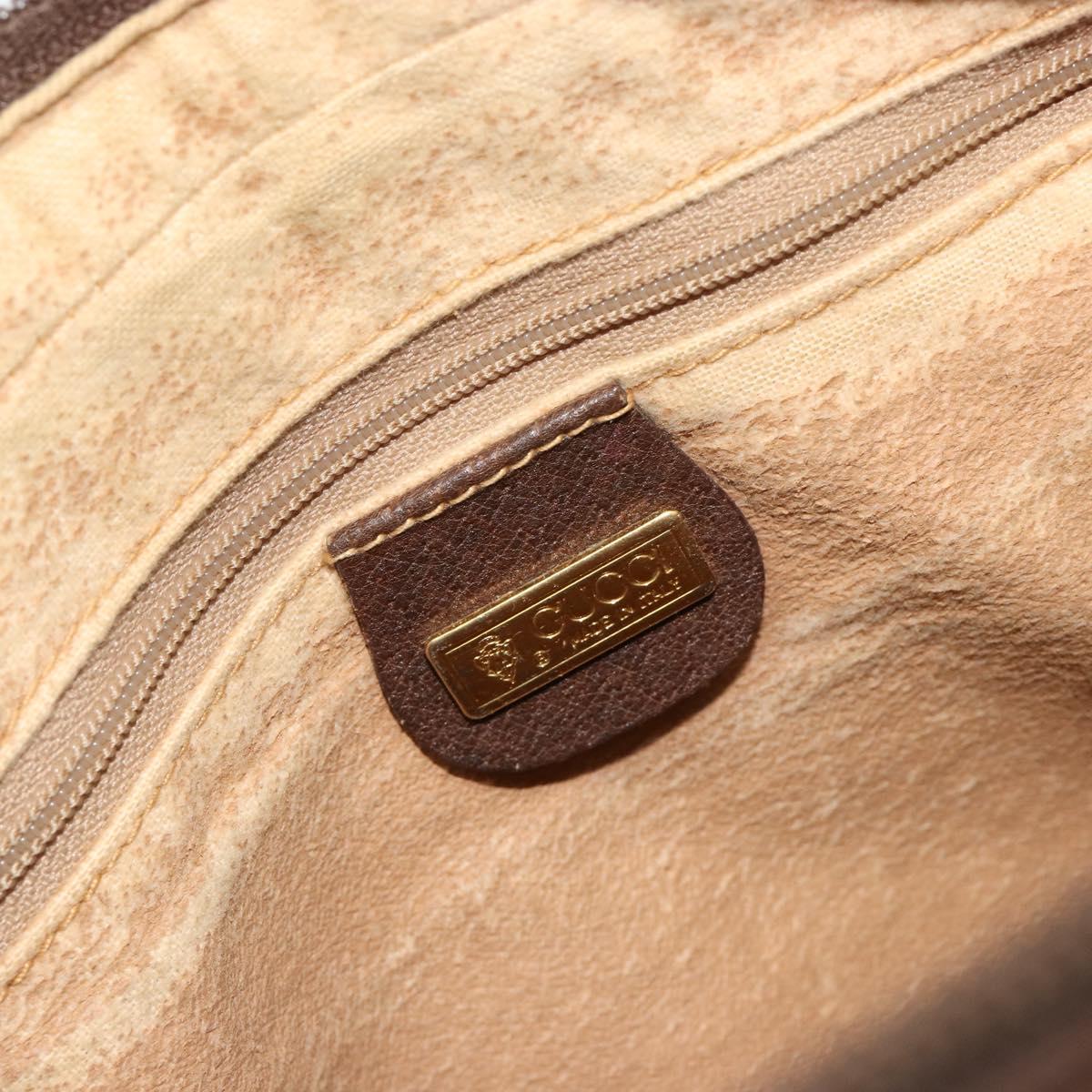 GUCCI GG Supreme Hand Bag PVC Beige Gold 000 39 0030 Auth gh2061
