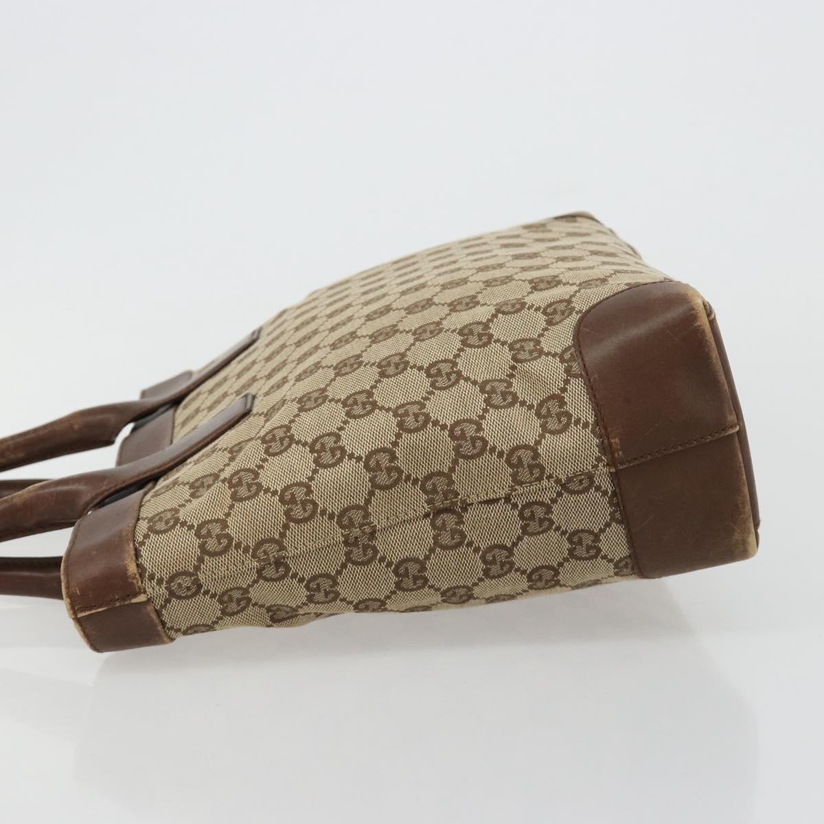GUCCI GG Canvas Tote Bag Beige Gold 002 1119 Auth gh2080