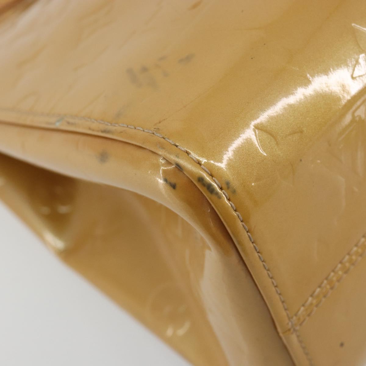 LOUIS VUITTON Monogram Vernis Maple Drive Hand Bag Noisette M91376 Auth gh2083