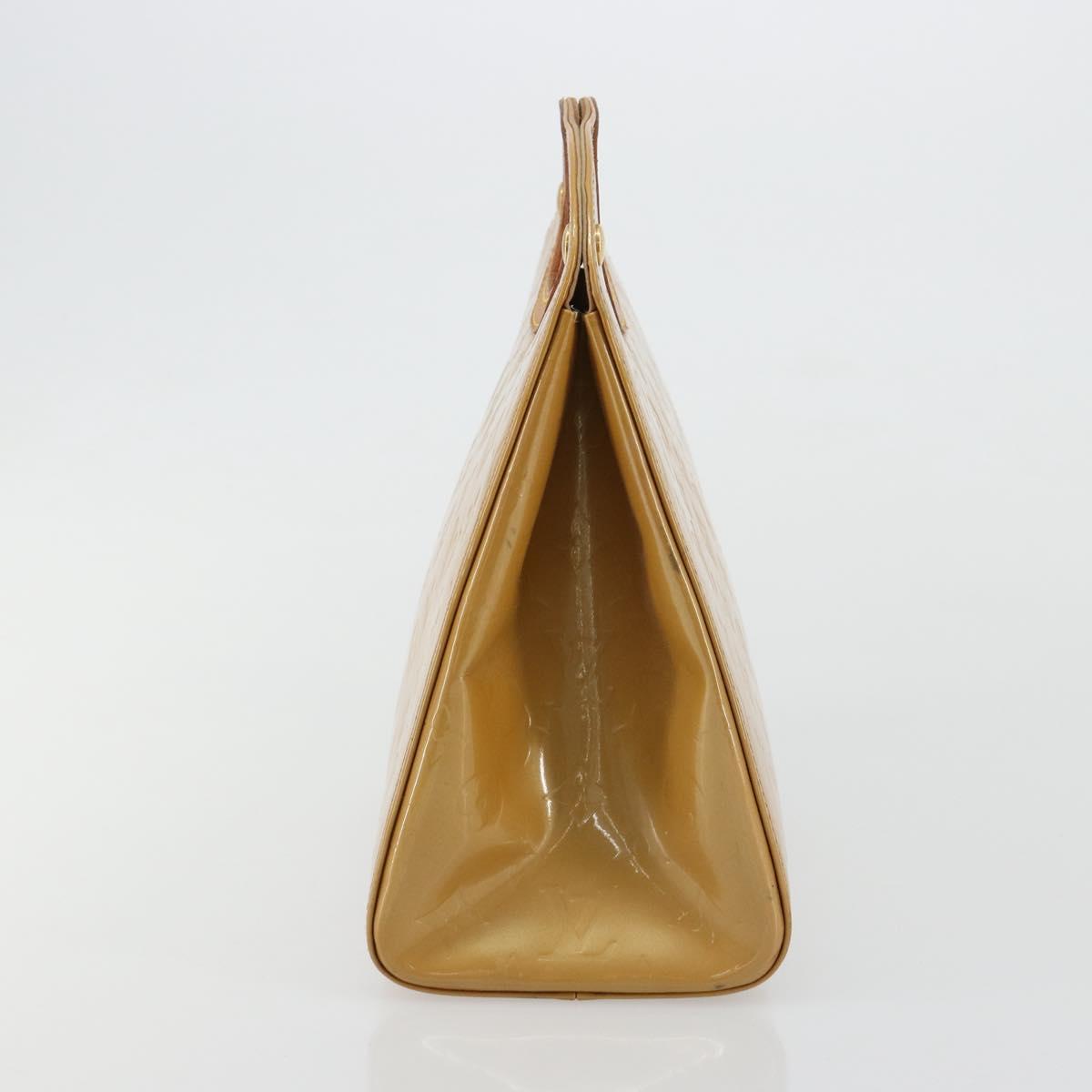 LOUIS VUITTON Monogram Vernis Maple Drive Hand Bag Noisette M91376 Auth gh2083