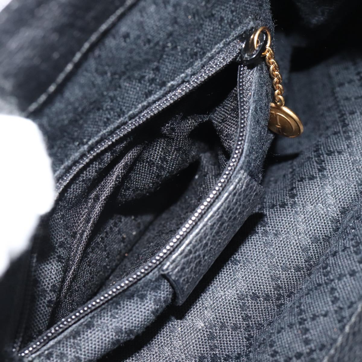 GUCCI Bamboo Backpack Suede Black Gold 003 1956 0030 Auth gh2084A