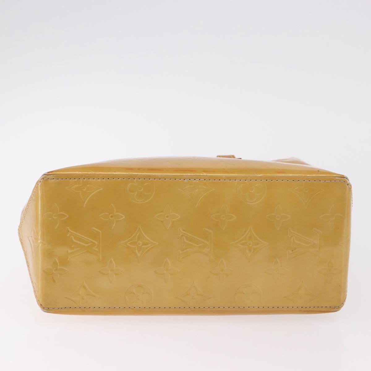 LOUIS VUITTON Monogram Vernis Reade PM Hand Bag Beige M91144 LV Auth gh2085