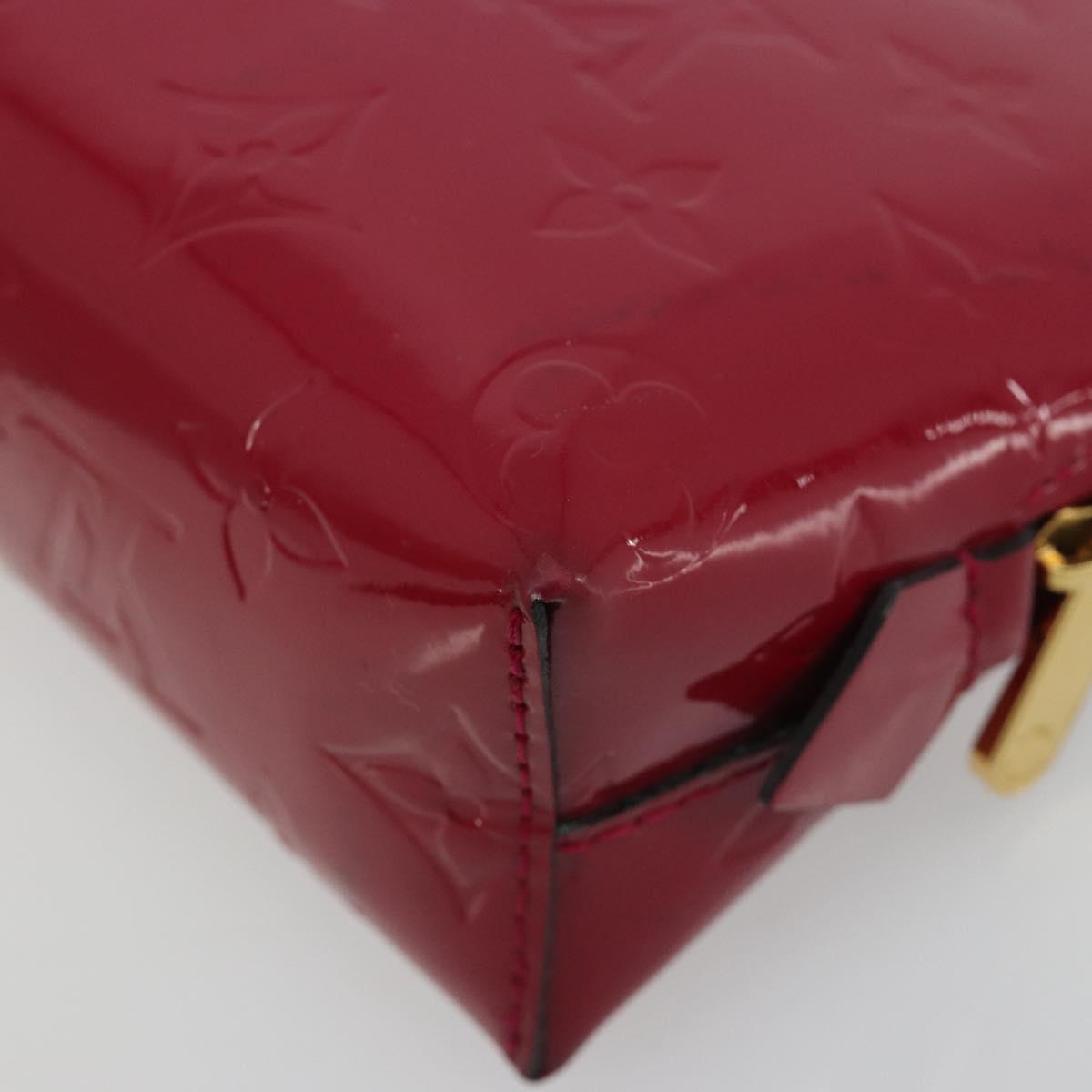 LOUIS VUITTON Vernis Pochette Cosmetic Pouch Rose Indian M90009 Auth gh2086