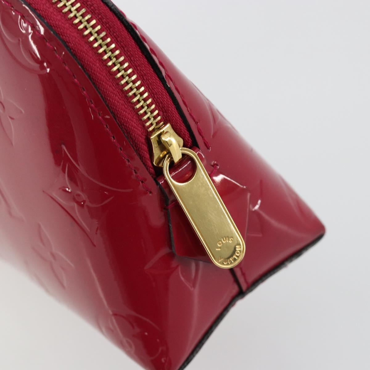 LOUIS VUITTON Vernis Pochette Cosmetic Pouch Rose Indian M90009 Auth gh2086
