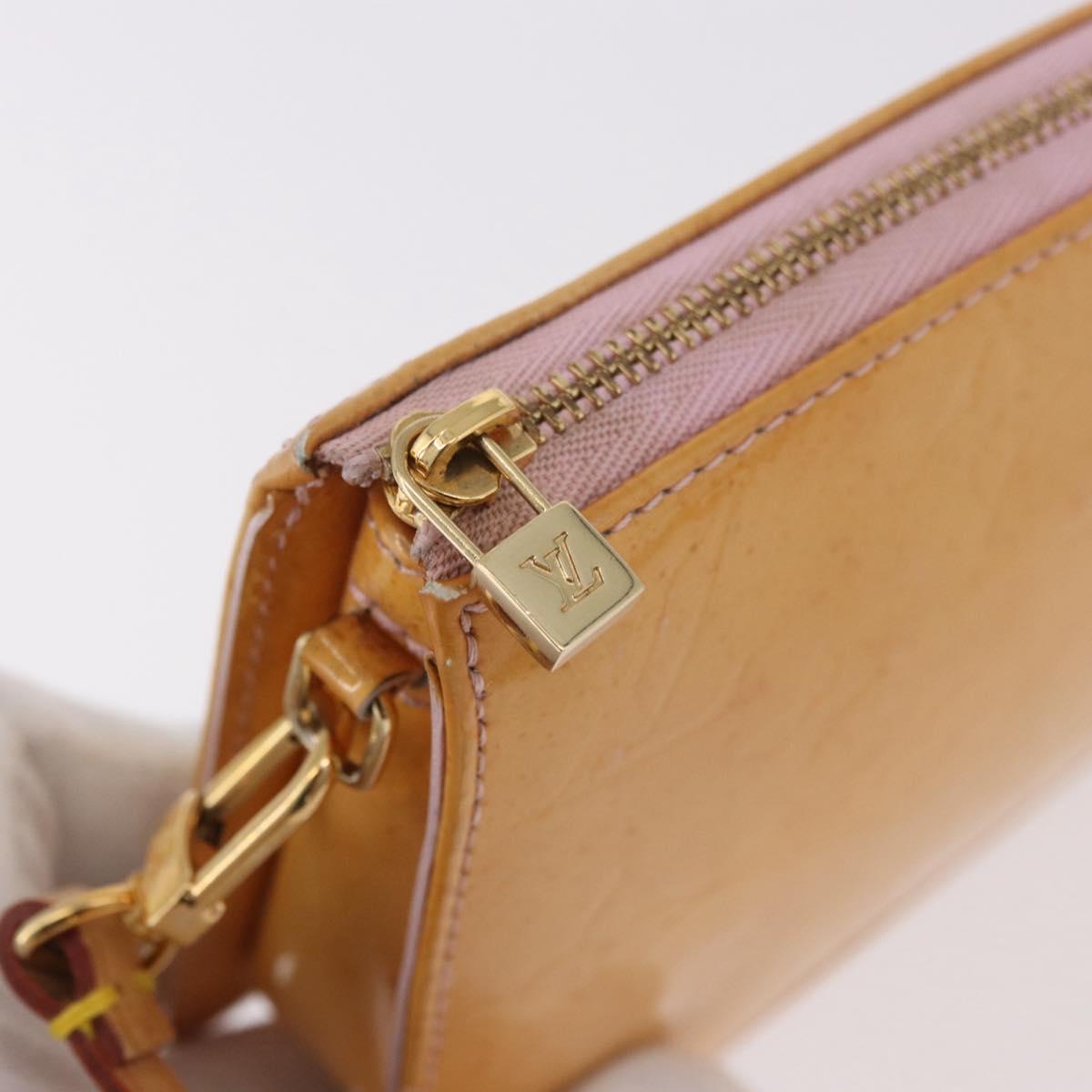 LOUIS VUITTON Monogram Vernis Lexington Accessory Pouch Pink M91057 Auth gh2098