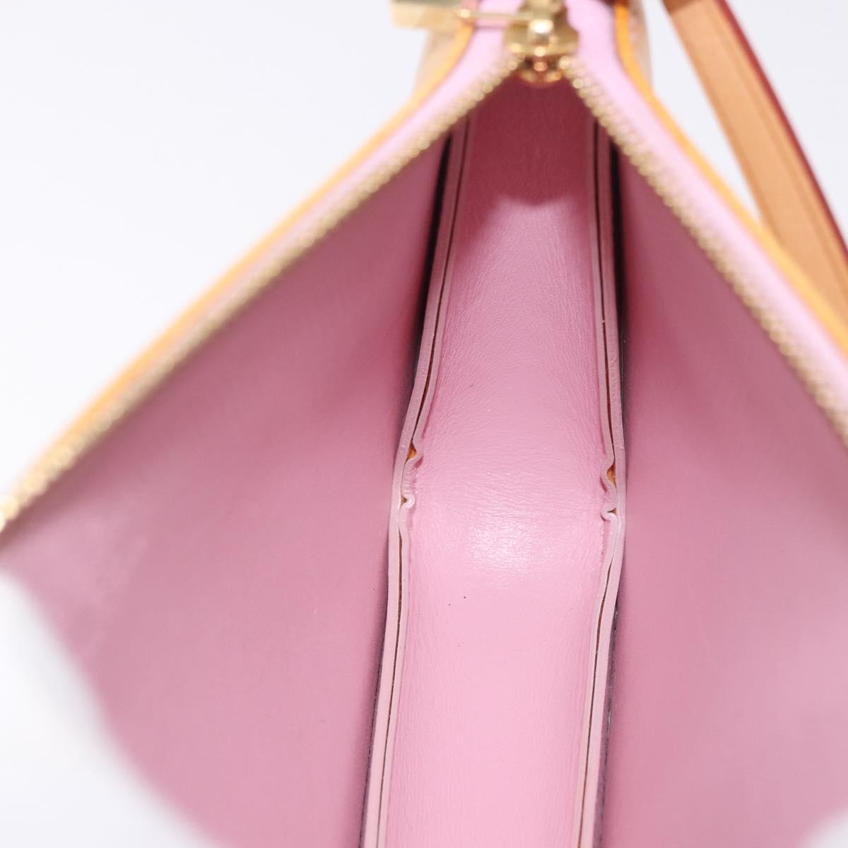 LOUIS VUITTON Monogram Vernis Lexington Accessory Pouch Pink M91057 Auth gh2098