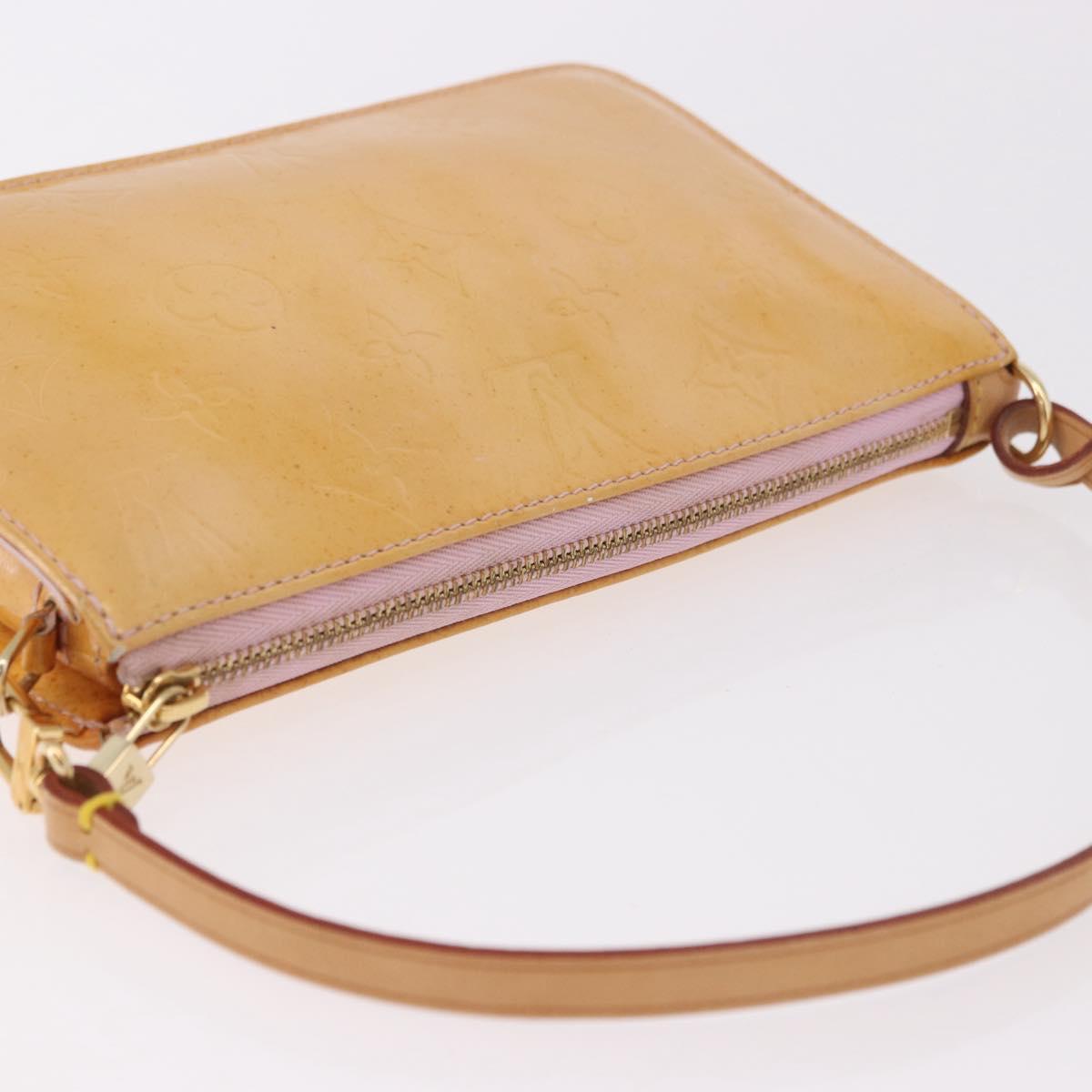 LOUIS VUITTON Monogram Vernis Lexington Accessory Pouch Pink M91057 Auth gh2098