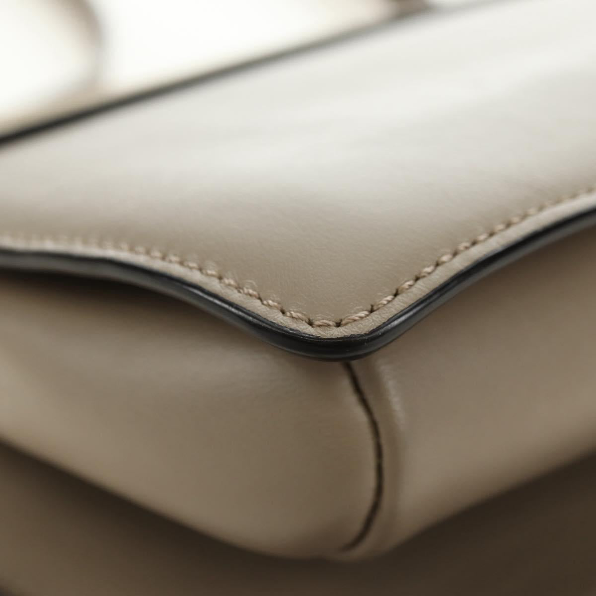 Chloe Fay Shoulder Bag Suede Beige Gold Auth gh2099