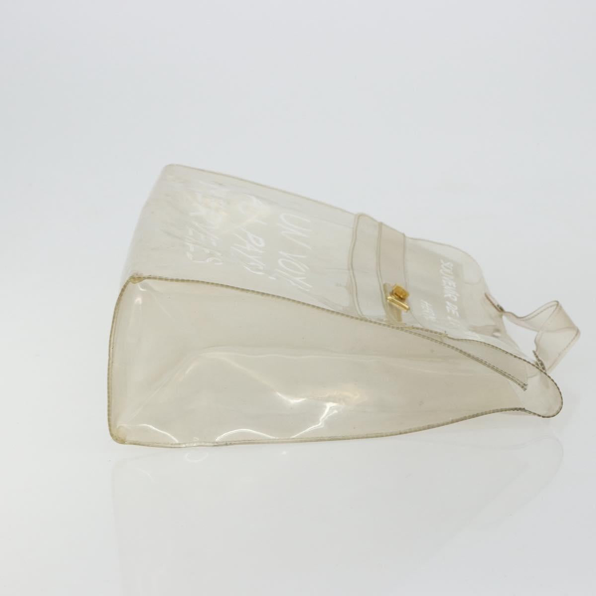 HERMES Vinyl Kelly Hand Bag Vinyl Clear Auth gh2102