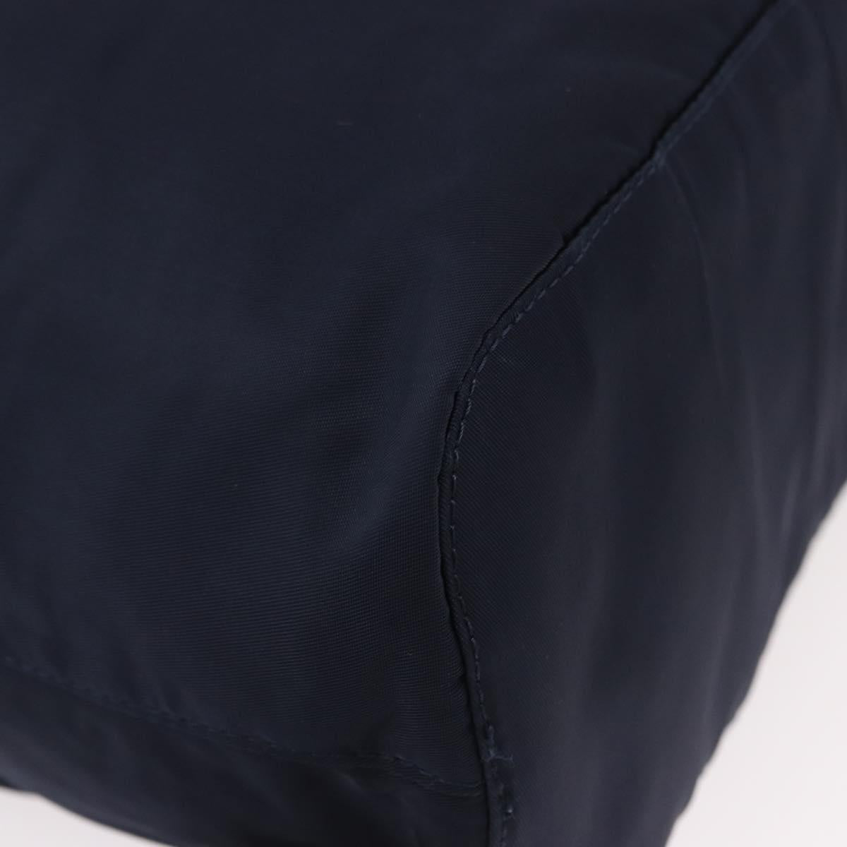PRADA Backpack Nylon Navy Gold Auth gh2105