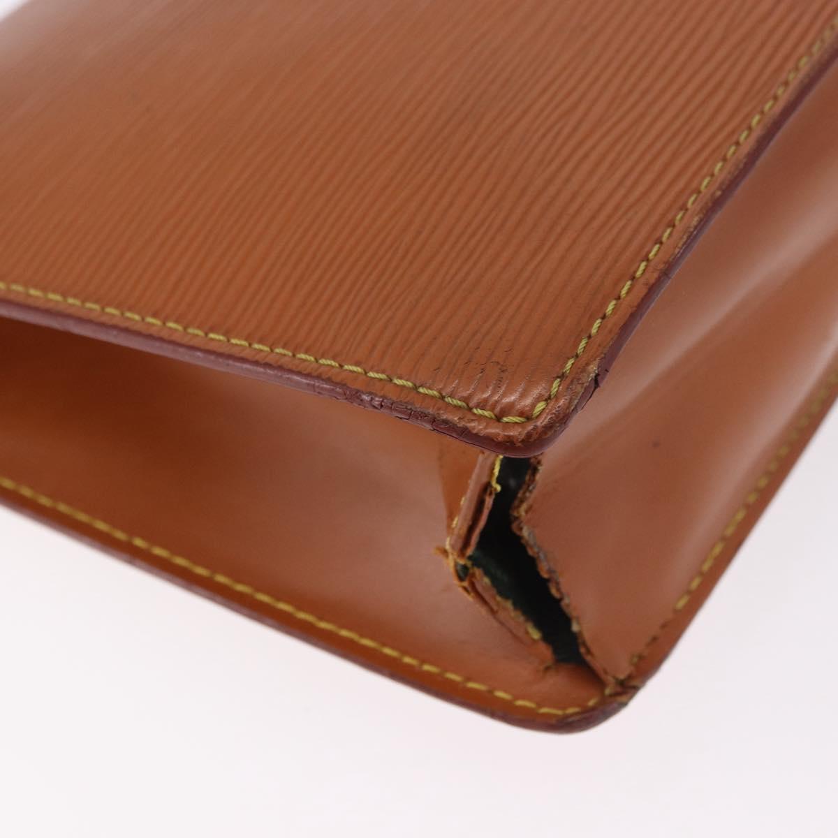 LOUIS VUITTON Epi Serie Dragonne Hand Bag Brown M52618 LV Auth gh2116