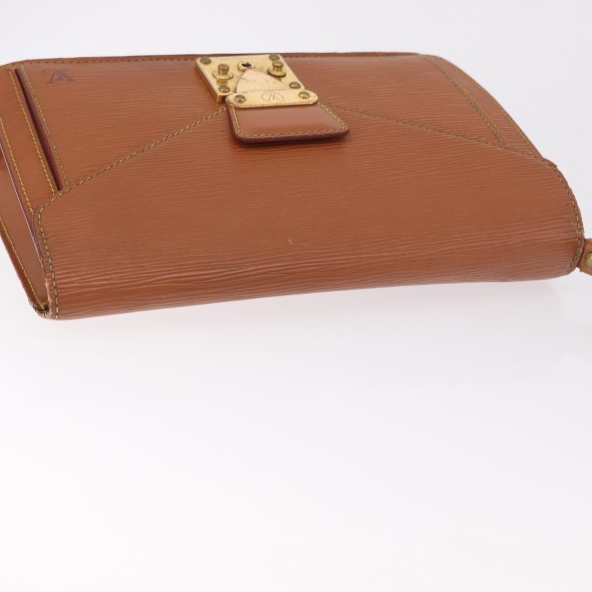 LOUIS VUITTON Epi Serie Dragonne Hand Bag Brown M52618 LV Auth gh2116