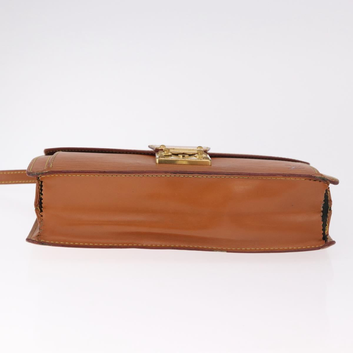 LOUIS VUITTON Epi Serie Dragonne Hand Bag Brown M52618 LV Auth gh2116