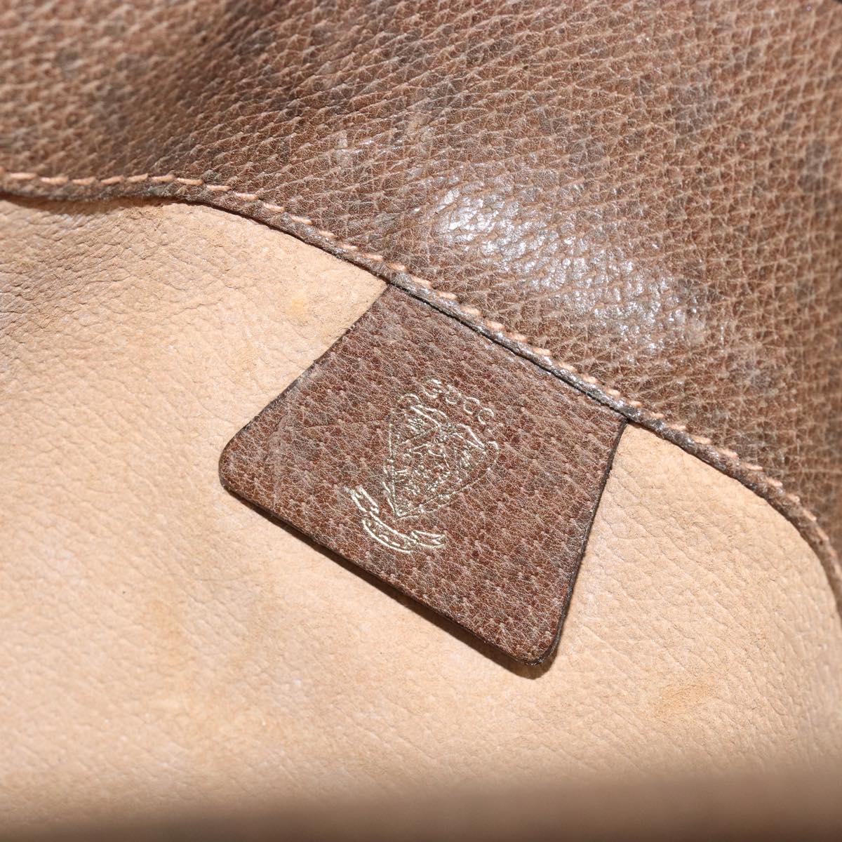 GUCCI GG Supreme Clutch Bag PVC Beige Gold 67 039 5465 Auth gh2123