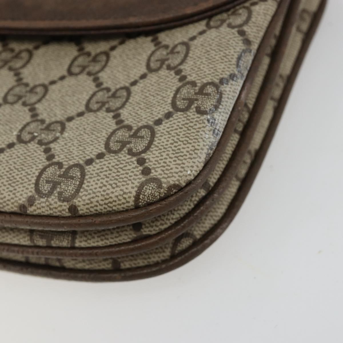GUCCI GG Supreme Shoulder Bag PVC Beige Gold 004 106 0024 Auth gh2124