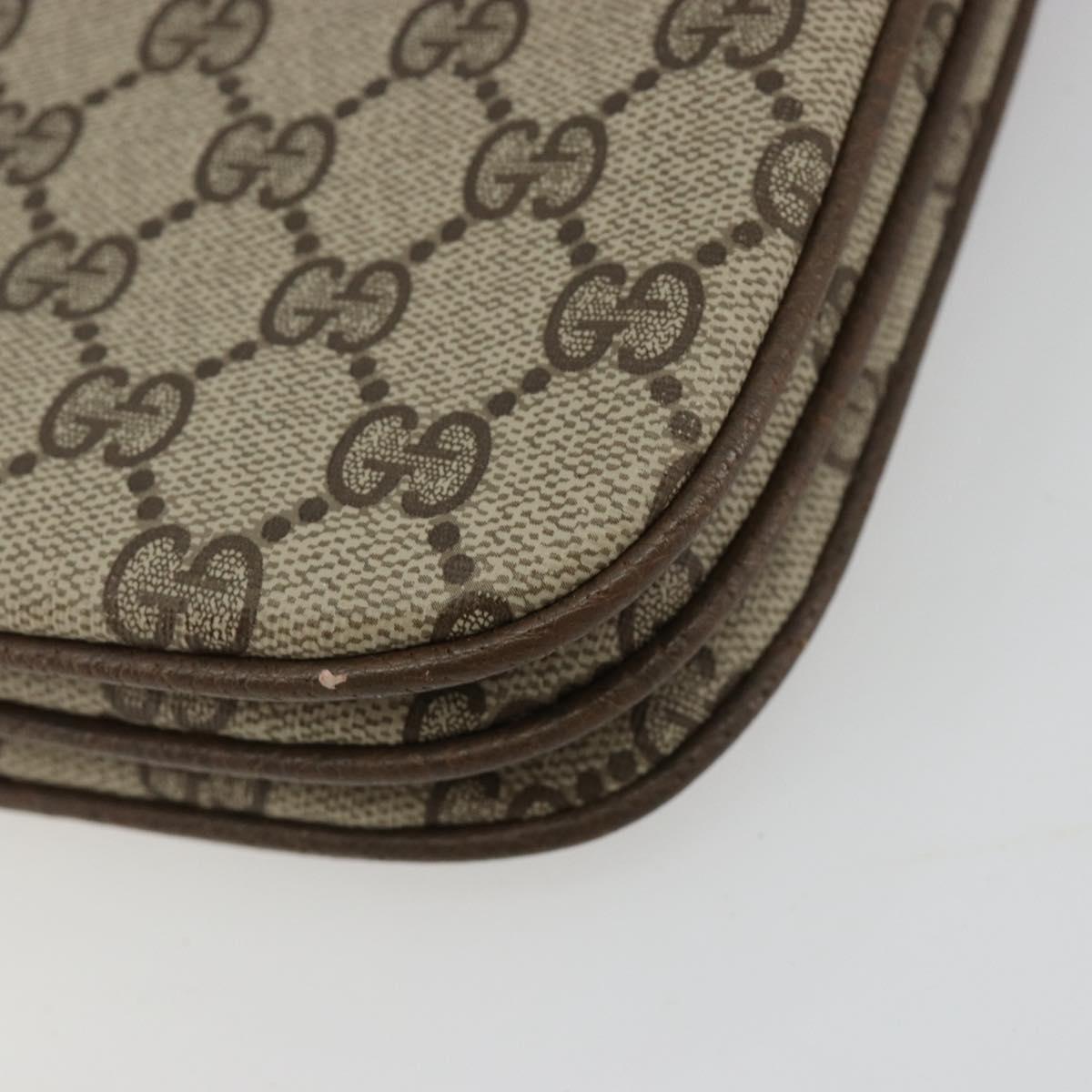 GUCCI GG Supreme Shoulder Bag PVC Beige Gold 004 106 0024 Auth gh2124