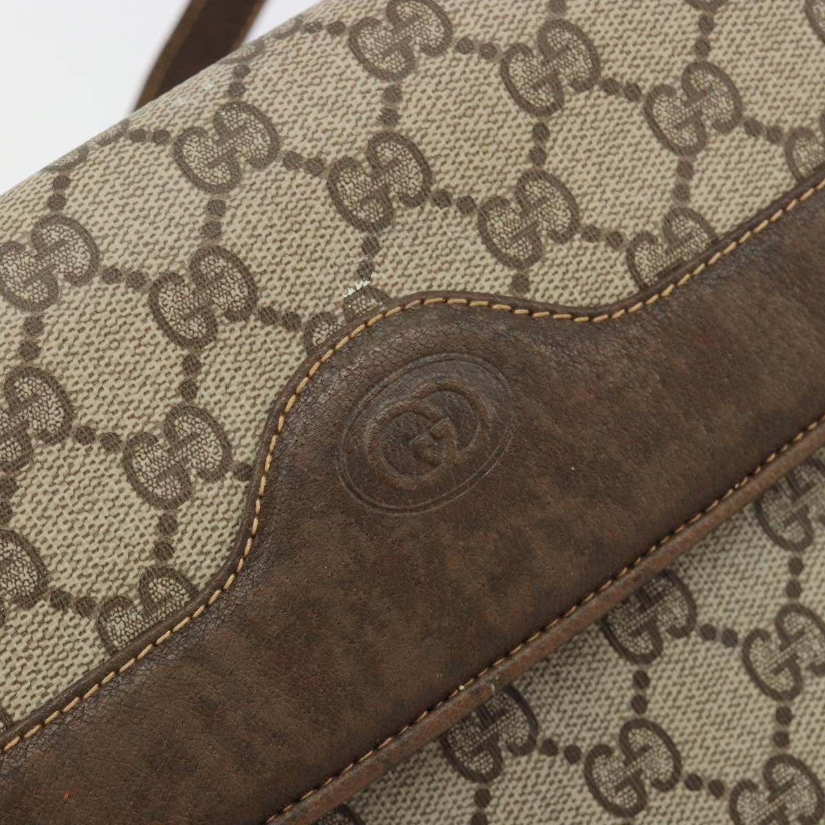 GUCCI GG Supreme Shoulder Bag PVC Beige Gold 004 106 0024 Auth gh2124