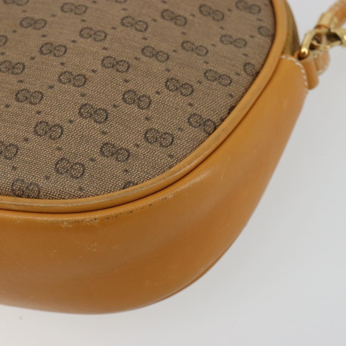 GUCCI Micro GG Supreme Shoulder Bag PVC Beige Gold 007 89 0094 Auth gh2125