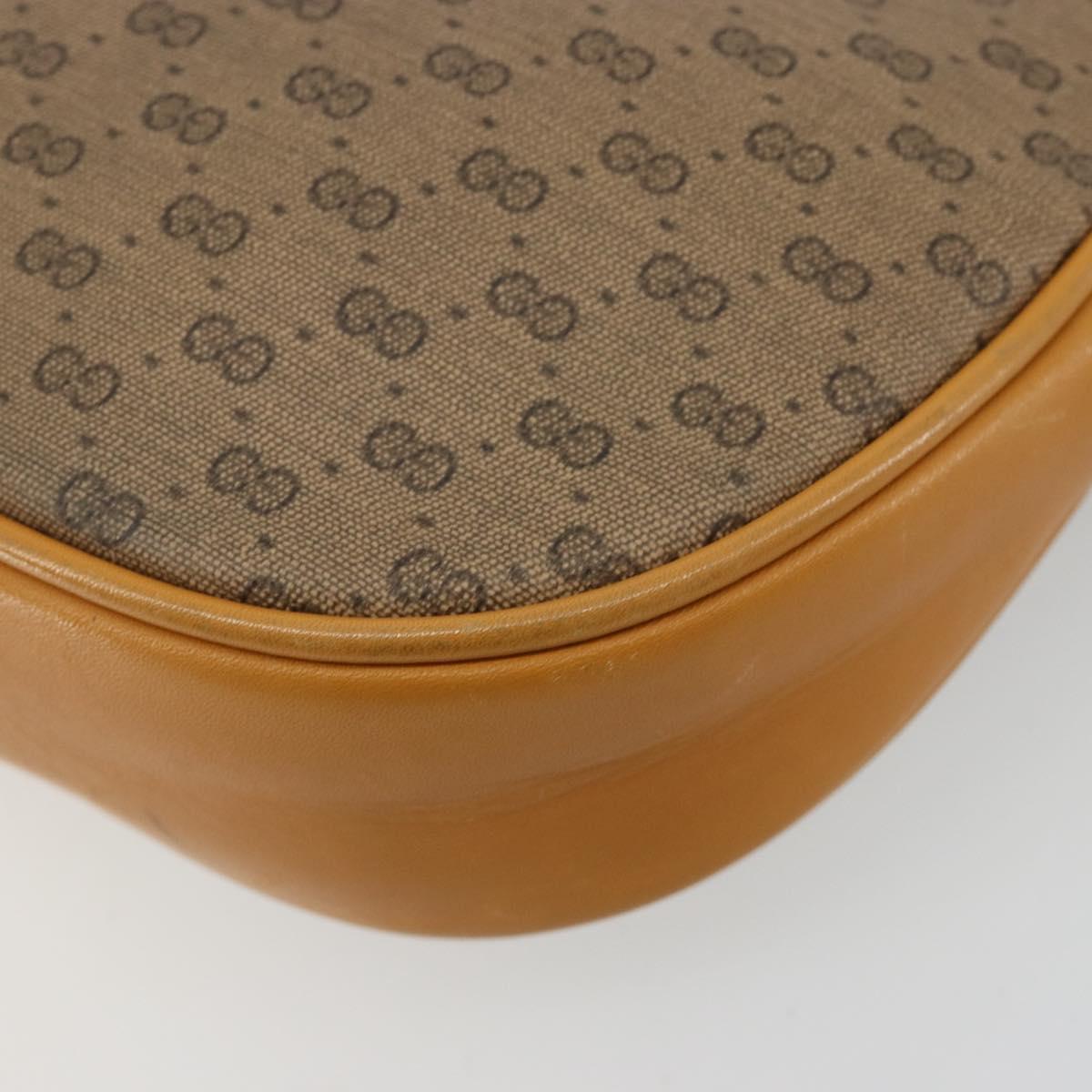 GUCCI Micro GG Supreme Shoulder Bag PVC Beige Gold 007 89 0094 Auth gh2125