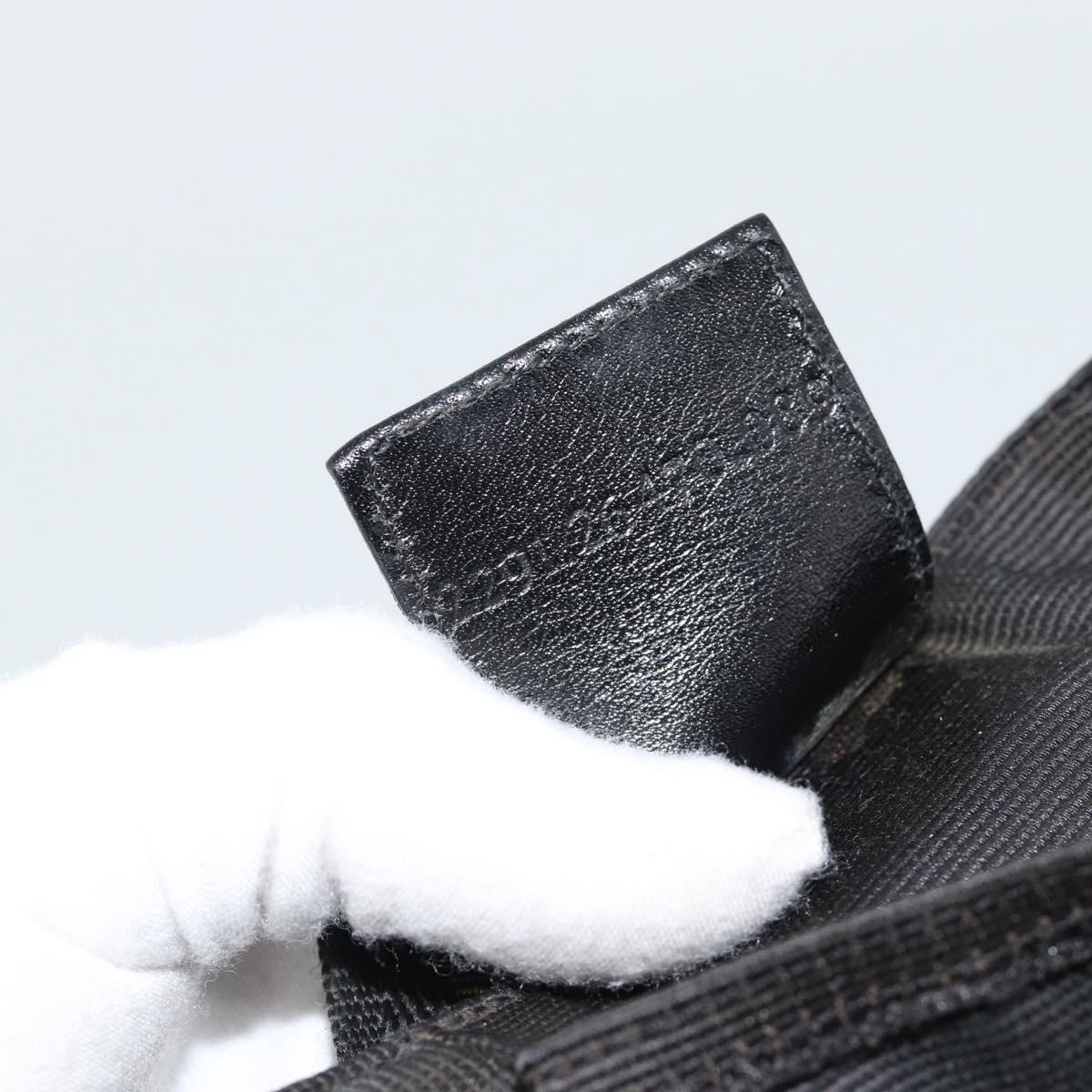 FENDI Hand Bag Canvas Black Brown Auth gh2132