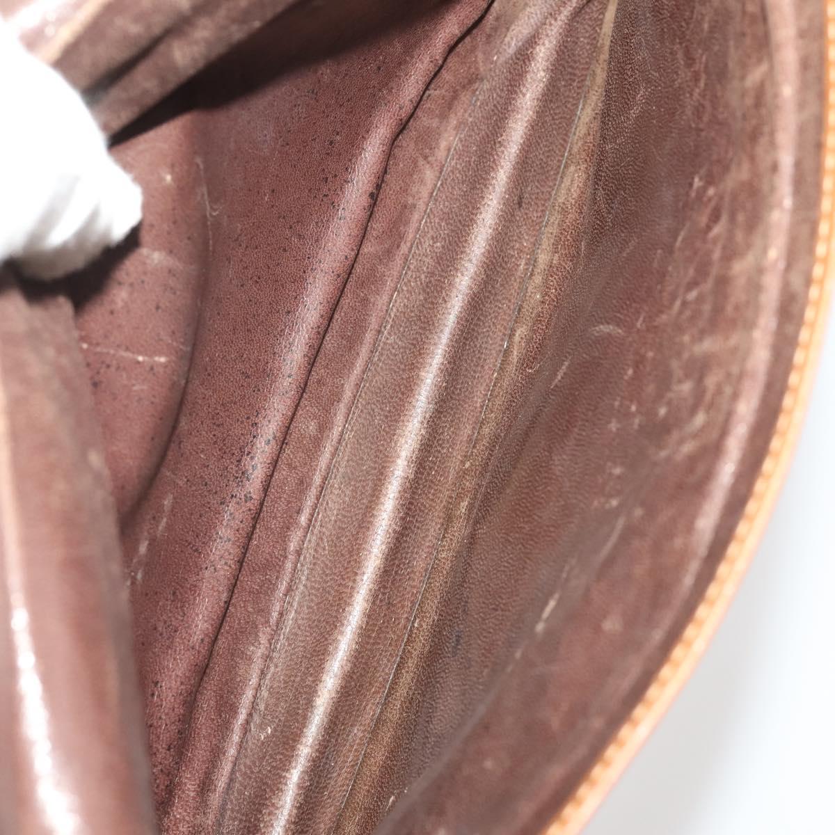 CELINE Macadam Canvas Clutch Bag PVC Leather 4 Set Brown Beige Auth gh2143