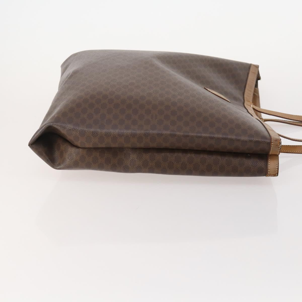 CELINE Macadam Canvas Clutch Bag PVC Leather 4 Set Brown Beige Auth gh2143