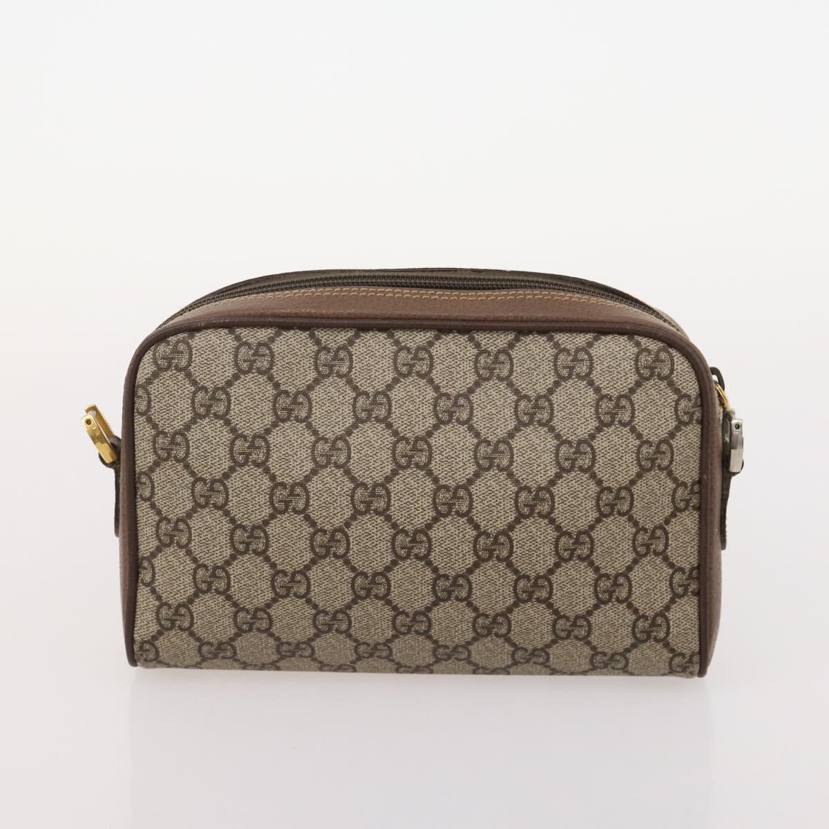 GUCCI GG Supreme GG Plus Supreme Web Sherry Line Bag PVC 3 Set Beige Auth gh2144
