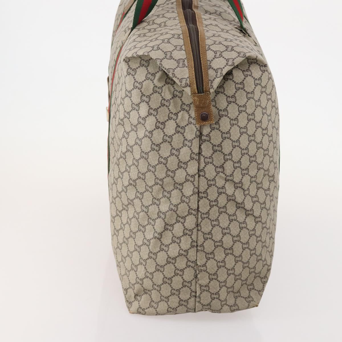 GUCCI GG Supreme GG Plus Supreme Web Sherry Line Bag PVC 3 Set Beige Auth gh2144