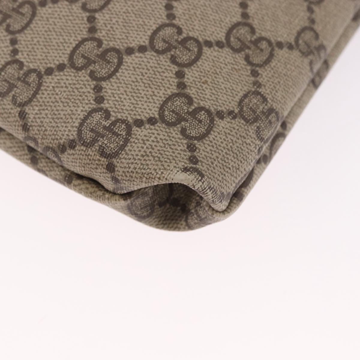 GUCCI GG Supreme Web Sherry Line Tote Bag PVC Beige 39 02 003 Auth gh2151