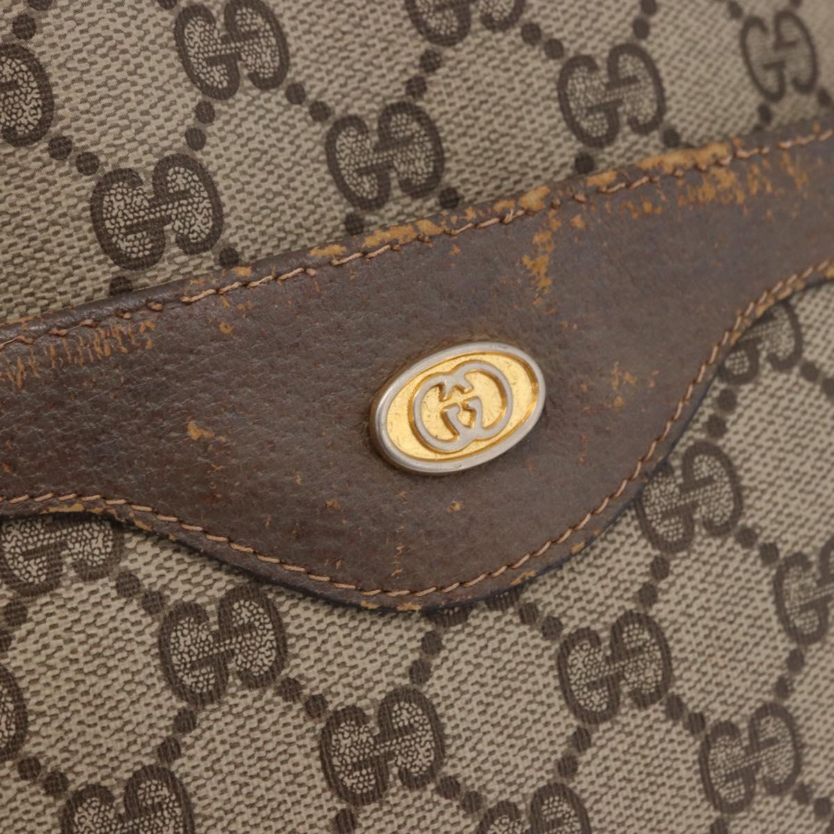 GUCCI GG Supreme Web Sherry Line Tote Bag PVC Beige 39 02 003 Auth gh2151