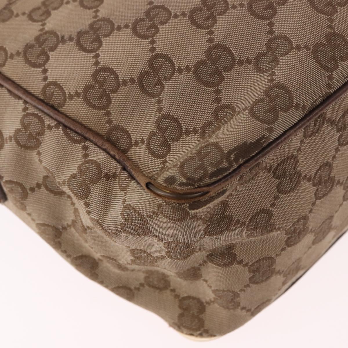 GUCCI GG Canvas Shoulder Bag Beige Gold 001 0375 Auth gh2152